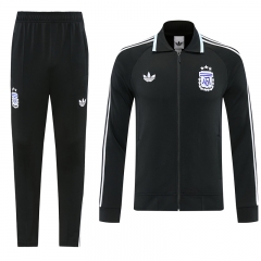 26-27 Argentina Black Thailand Soccer Jacket Uniform-LH 26-27 Argentina Black Thailand Soccer Jacket Uniform-LH