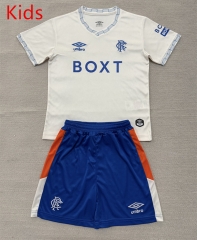 26-27 Rangers Away White Kids/Youth Soccer Uniform-AY 26-27 Rangers Away White Kids/Youth Soccer Uniform-AY