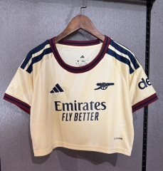 26-27 Arsenal Away Yellow Women Midriff-baring Cheerleader Uniform-7411 26-27 Arsenal Away Yellow Women Midriff-baring Cheerleader Uniform-7411