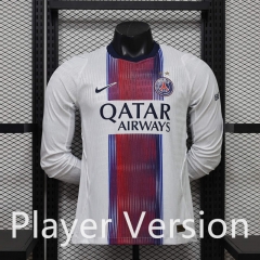 Player Version 26-27 Paris SG (2 Star) Away White LS Thailand Soccer Jersey AAA-888 Player Version 26-27 Paris SG (2 Star) Away White LS Thailand Soccer Jersey AAA-888