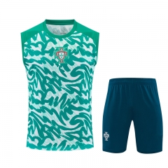26-27 Portugal Green Thailand Training Soccer Vest Uniform-418 26-27 Portugal Green Thailand Training Soccer Vest Uniform-418