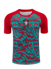26-27 Portugal Red&Green Thailand Training Soccer Uniform-418 26-27 Portugal Red&Green Thailand Training Soccer Uniform-418