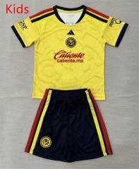 26-27 Club America Home Yellow Kids/Youth Soccer Uniform-AY 26-27 Club America Home Yellow Kids/Youth Soccer Uniform-AY
