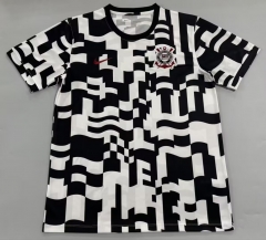 (S-4XL) 26-27 Corinthians Black&White Thailand Soccer Training Jersey-5668 (S-4XL) 26-27 Corinthians Black&White Thailand Soccer Training Jersey-5668