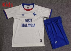 26-27 Cardiff City Away White Kids/Youth Soccer Uniform-7809 26-27 Cardiff City Away White Kids/Youth Soccer Uniform-7809