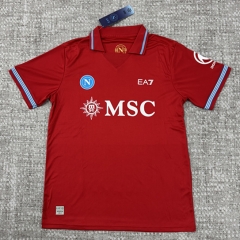 (S-4XL) 26-27 Napoli 2nd Away Red Thailand Soccer Jersey AAA-4506 (S-4XL) 26-27 Napoli 2nd Away Red Thailand Soccer Jersey AAA-4506