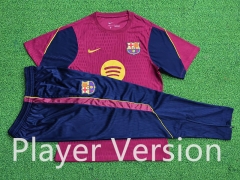 (S-3XL)26-27 Barcelona Red (Long Pant) Thailand Soccer Training Uniform-9926