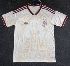 (S-4XL)26-27 Church Commemorate Version Spain White Thailand Soccer Jersey-7035 (S-4XL)26-27 Church Commemorate Version Spain White Thailand Soccer Jersey-7035