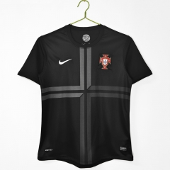 Retro Version 12-13 Portugal 2nd Away Black Thailand Soccer Jersey AAA-C1046 Retro Version 12-13 Portugal 2nd Away Black Thailand Soccer Jersey AAA-C1046