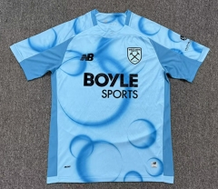 (S-4XL) 26-27 West Ham United 2nd Away Blue Thailand Soccer Jersey AAA-8025
