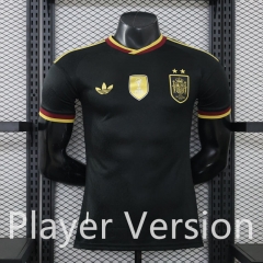 (S-3XL) 26-27 Player Version Spain Black Thailand Soccer Jersey AA-888 (S-3XL) 26-27 Player Version Spain Black Thailand Soccer Jersey AA-888