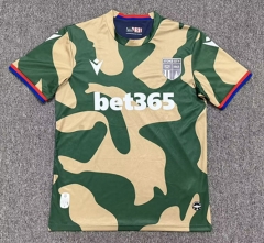 (S-4XL) 26-27 Stoke City Away Yellow&Green Thailand Soccer Jersey AAA-8025
