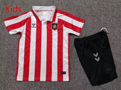 26-27 Sunderland AFC Home Red&White Kids/Youth Soccer Uniform-7809