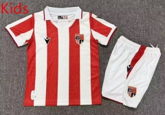 26-27 Stoke City Home Red&White Kids/Youth Soccer Uniform-7809